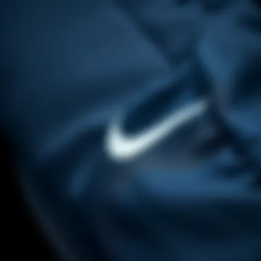 Close-up of the fabric texture of Nike joggers