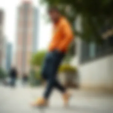 Stylish Nike jogger in an urban setting