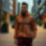 Stylish Nike jacket showcased in a modern urban setting