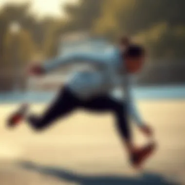 Dynamic action shot showcasing the versatility of the Nike polar top in sports