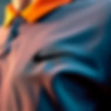 Close-up of Nike polo shirt fabric texture