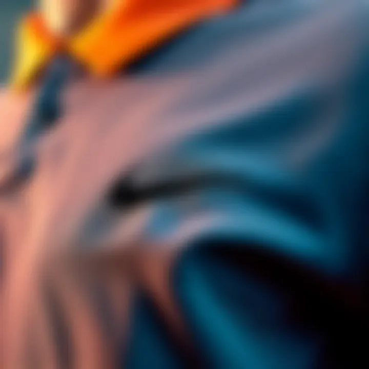 Close-up of Nike polo shirt fabric texture