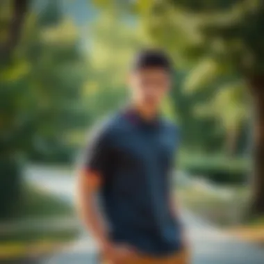 Stylish Nike polo shirt in outdoor setting