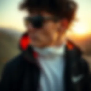 Stylish outdoor scene with Nike Therma-Fit jacket