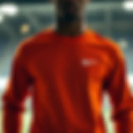 Vibrant orange Nike sweatshirt showcasing its stylish design