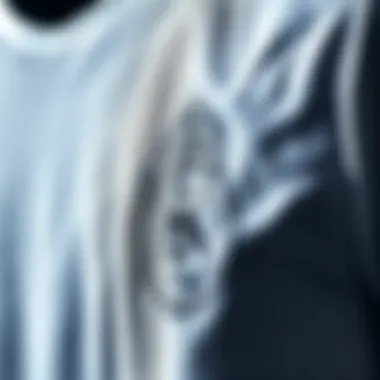 Craftsmanship and Identity: Real Madrid Jersey Detail Close-up detail of Real Madrid jersey fabric and logo