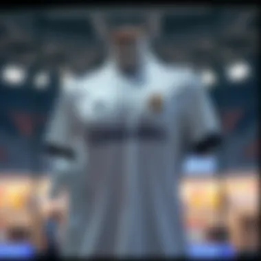 Contemporary Aesthetics: Real Madrid Jersey Design Modern design of Real Madrid jersey showcased on a mannequin