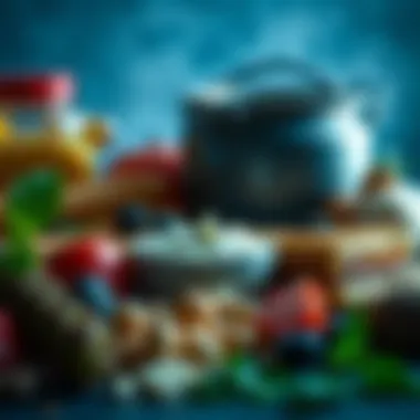 A variety of protein-rich foods arranged beautifully