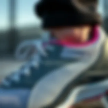 Innovative Design Elements Close-up of Puma Rapido's innovative design and material.