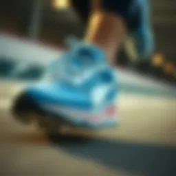 Dynamic view of Puma Rapido shoes in action during a sprint.