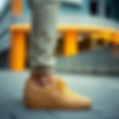 Fashion-forward outfit featuring Puma Suede shoes