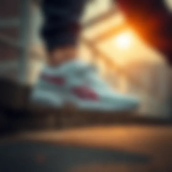 Active lifestyle scene highlighting the functionality of Reebok shoes