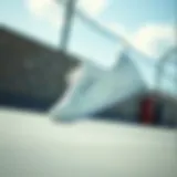 Classic white athletic shoes showcasing elegance and performance