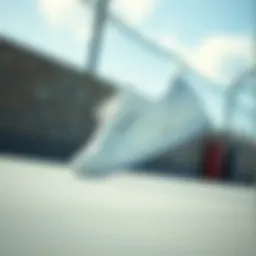 Classic white athletic shoes showcasing elegance and performance