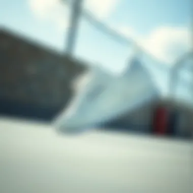 Classic white athletic shoes showcasing elegance and performance