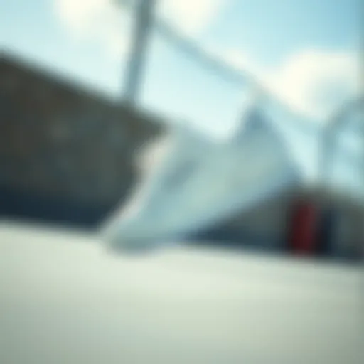 Classic white athletic shoes showcasing elegance and performance