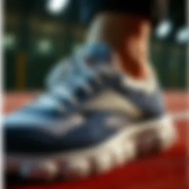 Close-up of Reebok shoes emphasizing comfort and cushioning