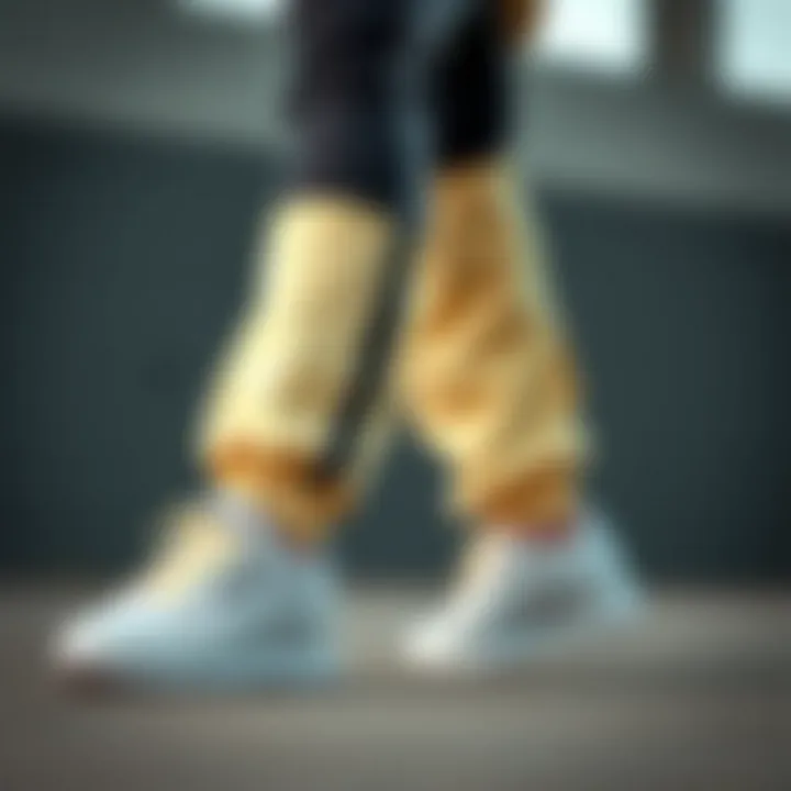 Stylish sports outfit complemented by white Reebok shoes