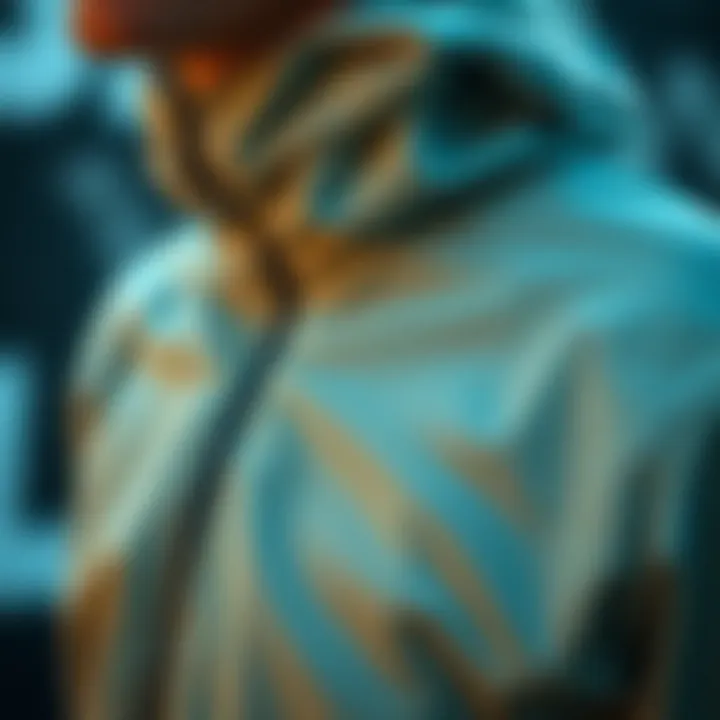 Close-up of Salomon tracksuit showcasing advanced fabric technology