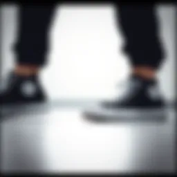 Sleek black Converse showcasing minimalist design.