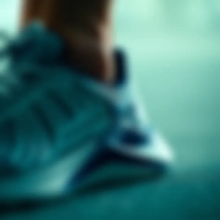 Close-up of the comfort features in sports footwear, highlighting cushioning.