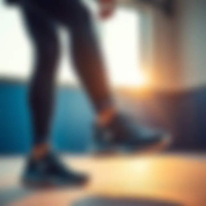 User testing Skechers Burst in an athletic setting