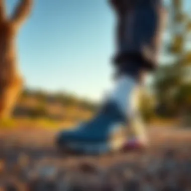 User enjoying outdoor activities while wearing Skechers shoes.