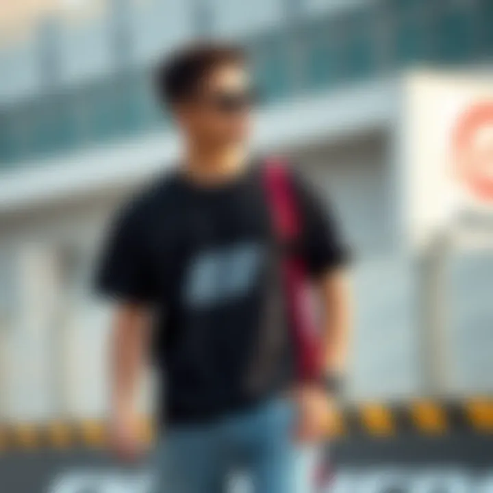 Casual Outfit with Skechers T-Shirt Casual outfit featuring Skechers t-shirt paired with stylish accessories