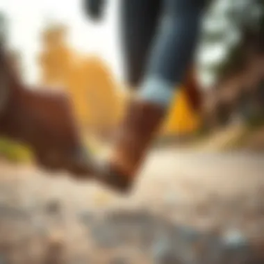 User enjoying comfort in Skechers boots during an outdoor activity