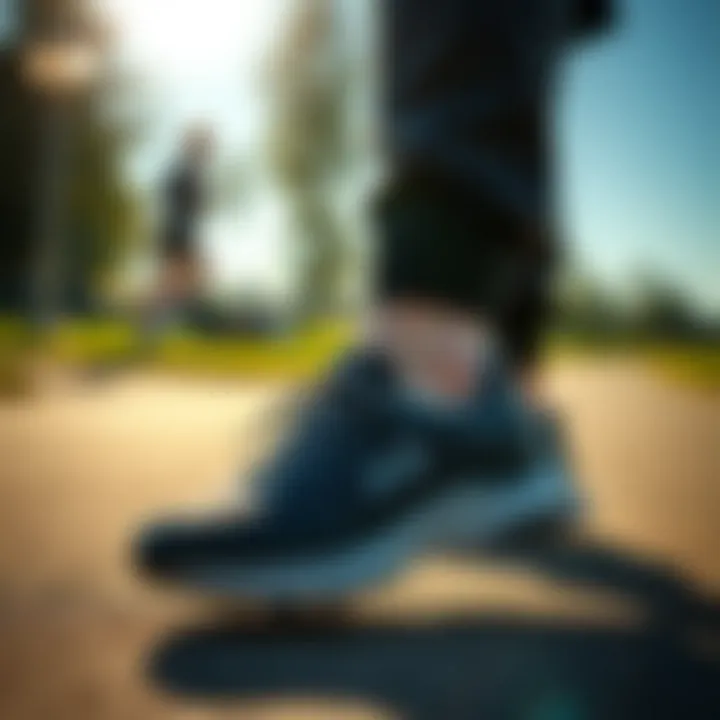 User enjoying the comfort of Skechers shoes during an activity