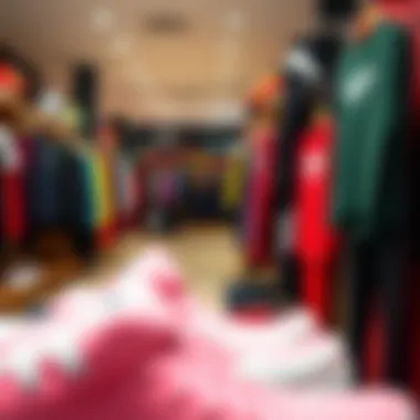 Showcasing athletic apparel in a vibrant store setting