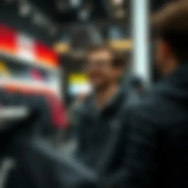 Customer enjoying a personalized shopping experience at a Slazenger outlet