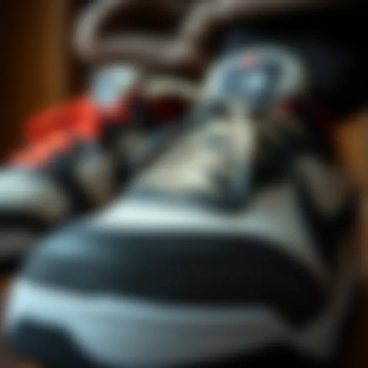 Close-up of high-quality materials used in Solomon footwear