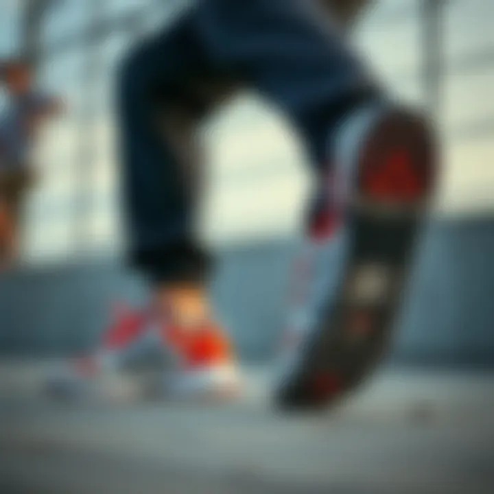 Youthful Energy in Sports Fashion Youth wearing fashionable sports shoes in action