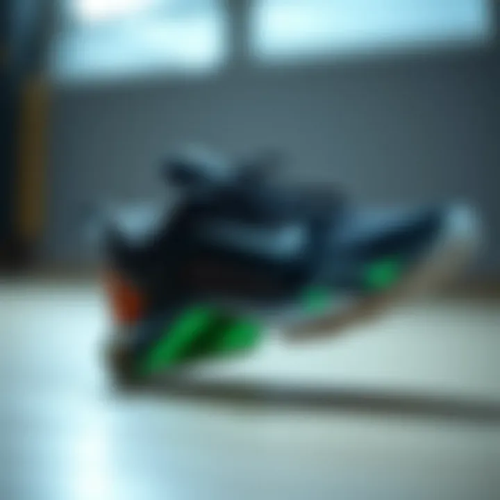 Innovative Shoe Design Features A close-up of innovative sports shoe design