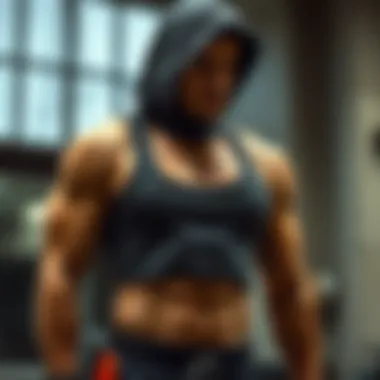 Fashionable sportswear showcasing abdominal muscles