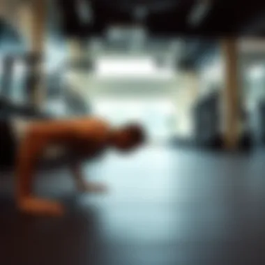 Effective Push-Ups Individual performing push-ups on the gym floor