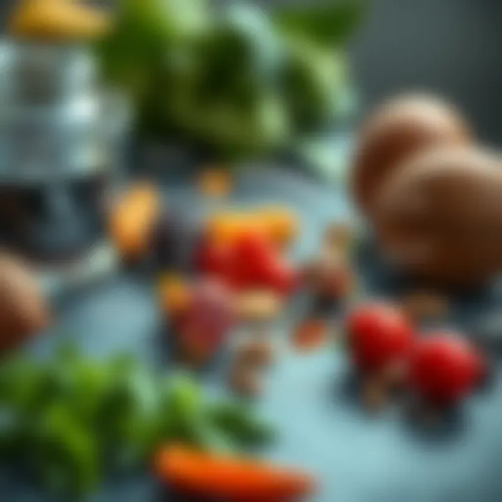 Diagram showcasing essential nutrients for athletes