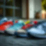 A diverse range of sports shoes for different athletic activities