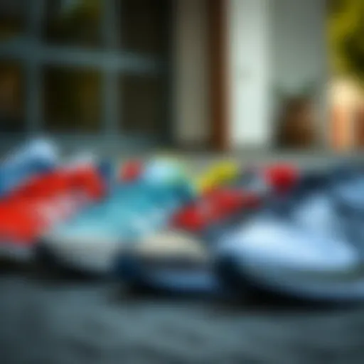 A diverse range of sports shoes for different athletic activities