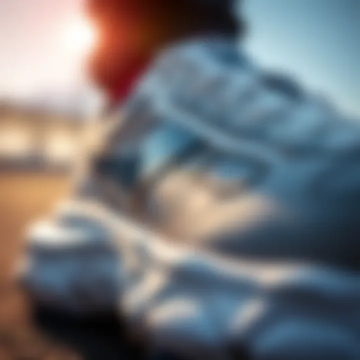 Close-up of cushioning technology in athletic footwear