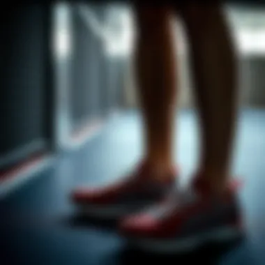 Athlete selecting shoes based on activity needs