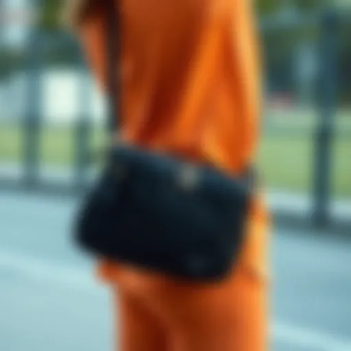 Stylish crossbody sports bag showcasing functionality