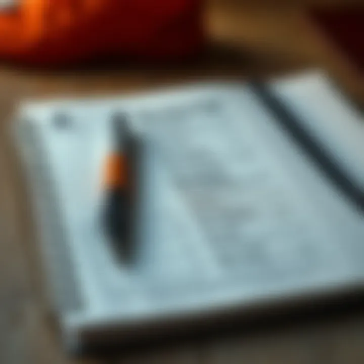 A notebook with a thoughtful training plan