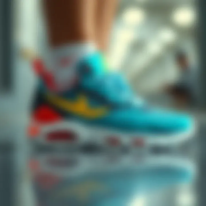 A selection of innovative sports shoe designs showcasing diverse colors and styles