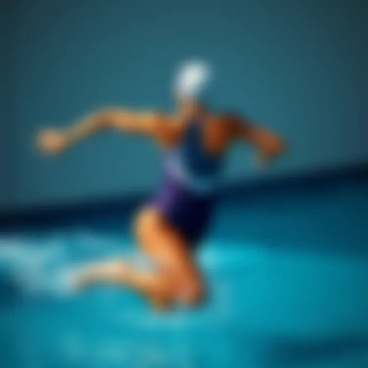 A swimmer in motion showcasing a sleek swimsuit design.