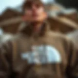 Elegant North Face sweatshirt showcasing unique design features