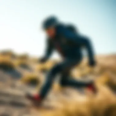 Active user engaging in sports while wearing The North Face Kazak