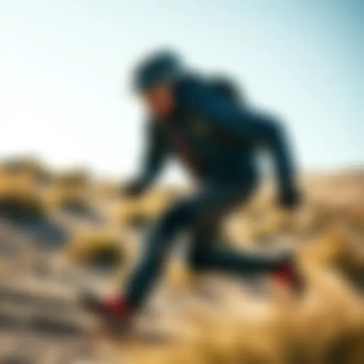 Active user engaging in sports while wearing The North Face Kazak