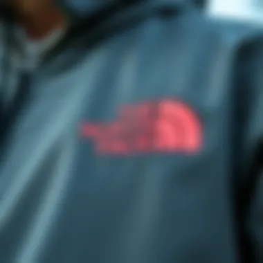 Material quality of The North Face Kazak showcased close-up